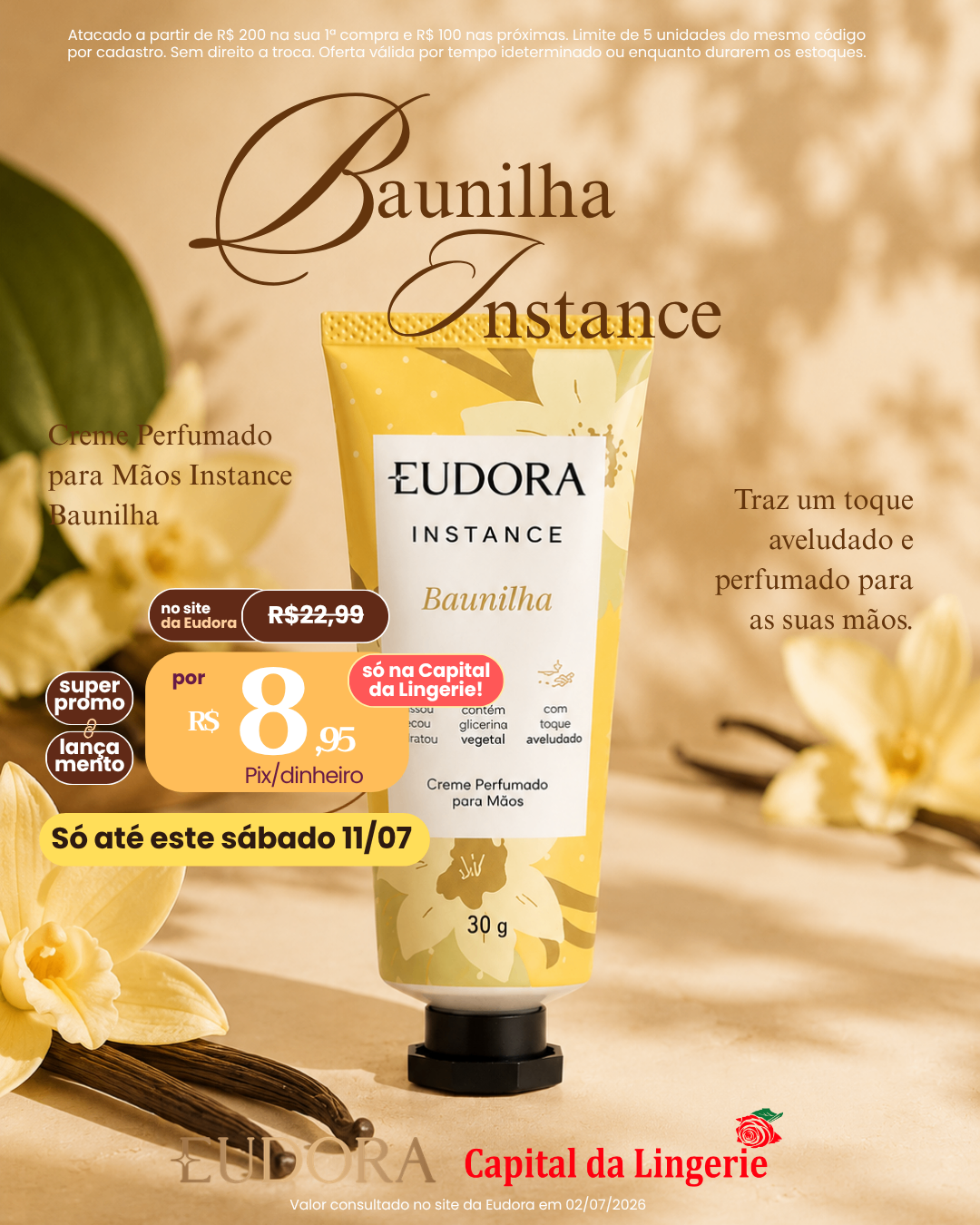 Creme Perfumado Baunilha