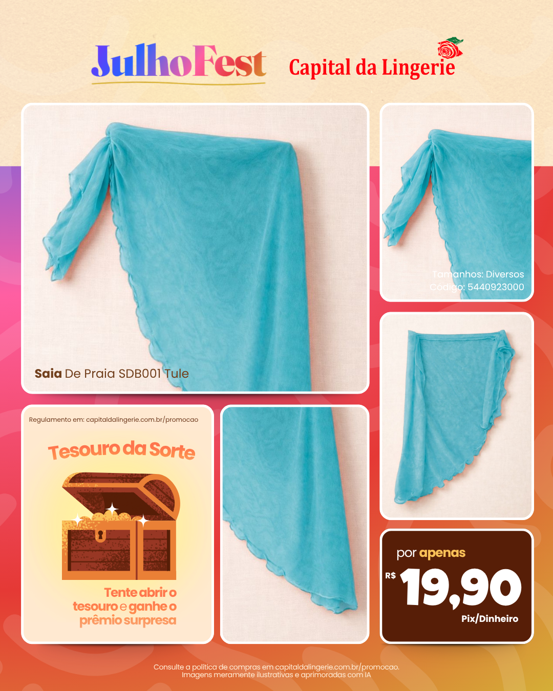 Saia De Praia SDB001 Tule