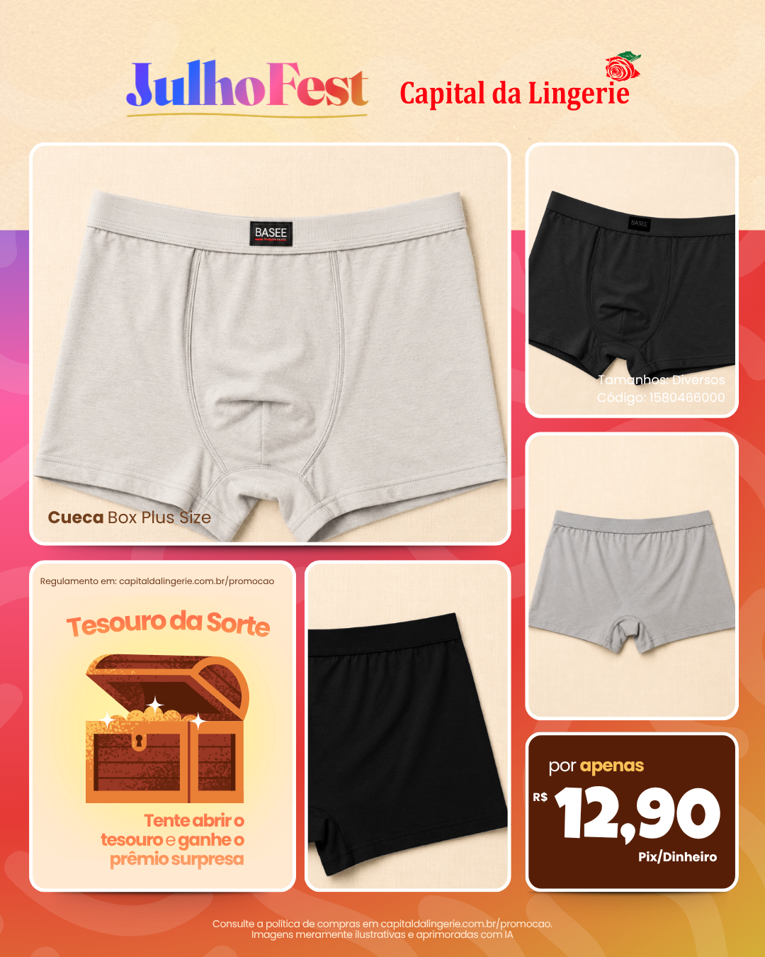 Cueca Box Plus Size