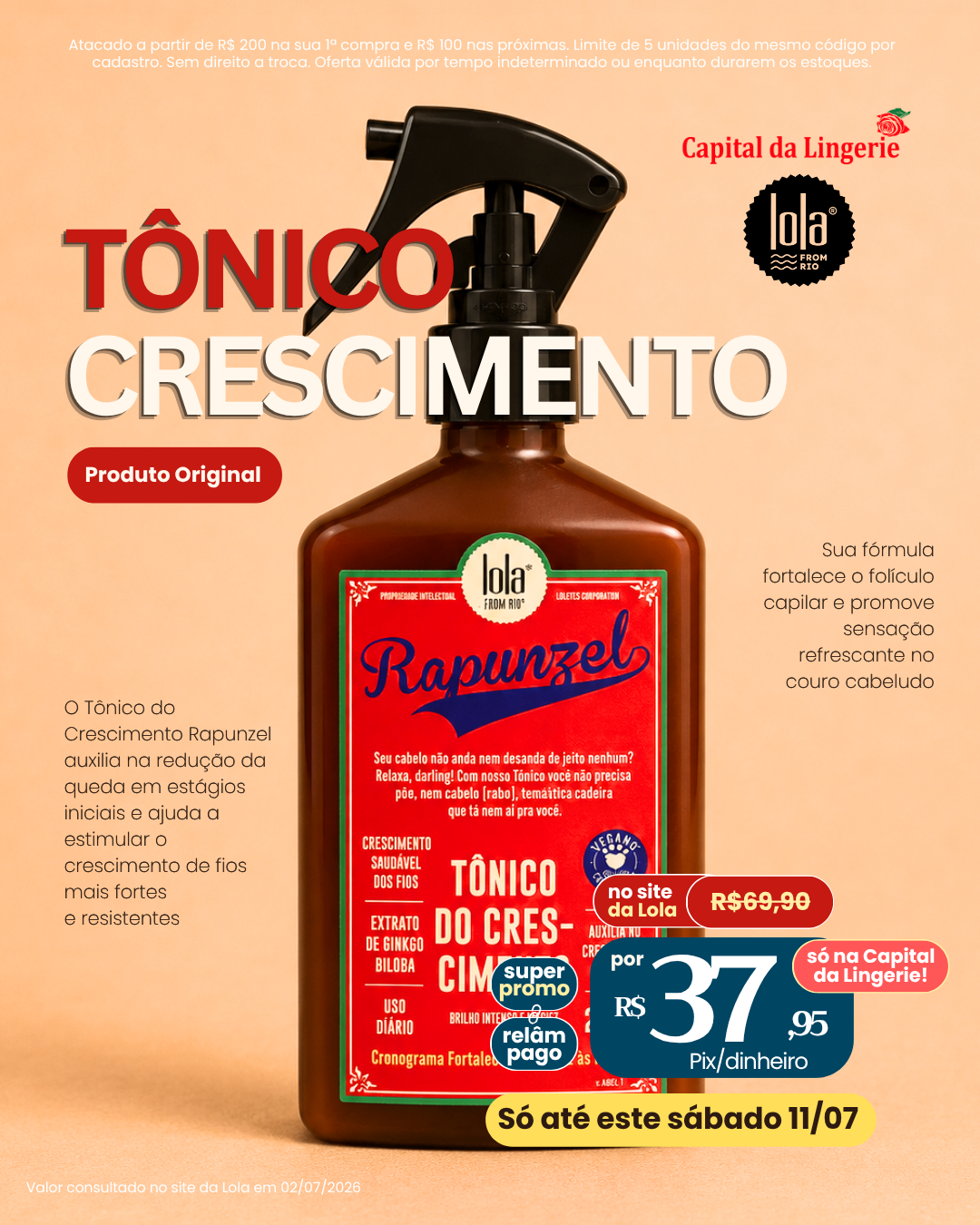 Tônico Crescimento Rapunzel